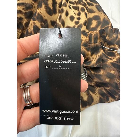 Vertigo Wild Savanna Sheer Maxi Skirt Medium Glam Sexy Mobwife Aesthetic NWT - Picture 5 of 7